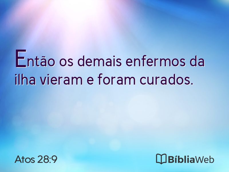 Atos 28:9 em imagem para compartilhar