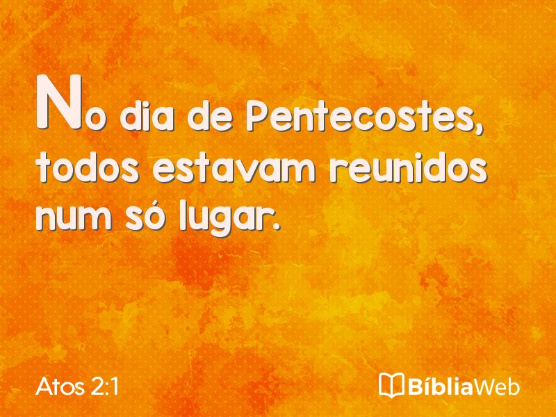 Atos 2:1 em imagem para compartilhar
