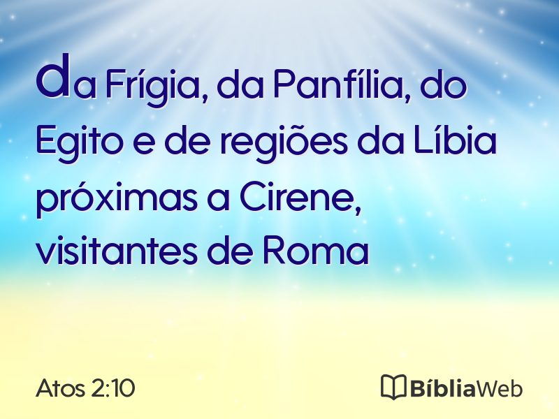 Atos 2:10 em imagem para compartilhar