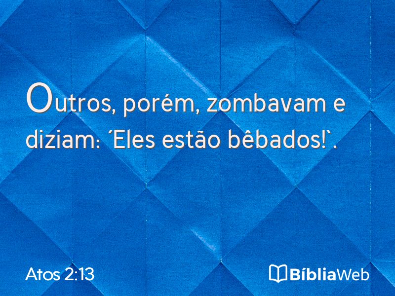 Atos 2:13 em imagem para compartilhar