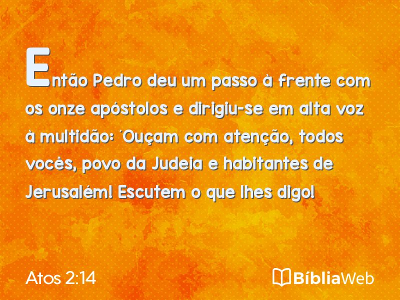 Atos 2:14 em imagem para compartilhar