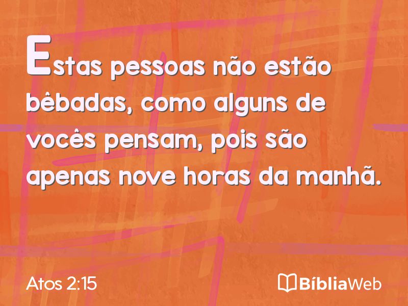 Atos 2:15 em imagem para compartilhar