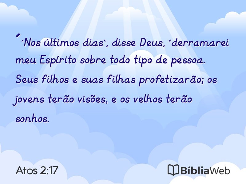 Atos 2:17 em imagem para compartilhar