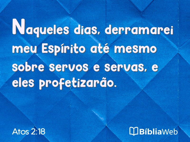 Atos 2:18 em imagem para compartilhar