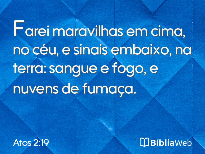 Atos 2:19 em imagem para compartilhar