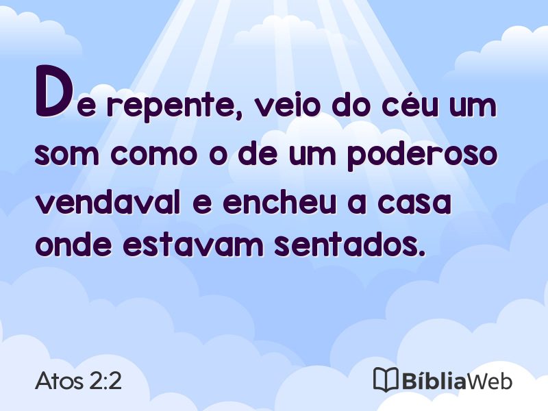 Atos 2:2 em imagem para compartilhar