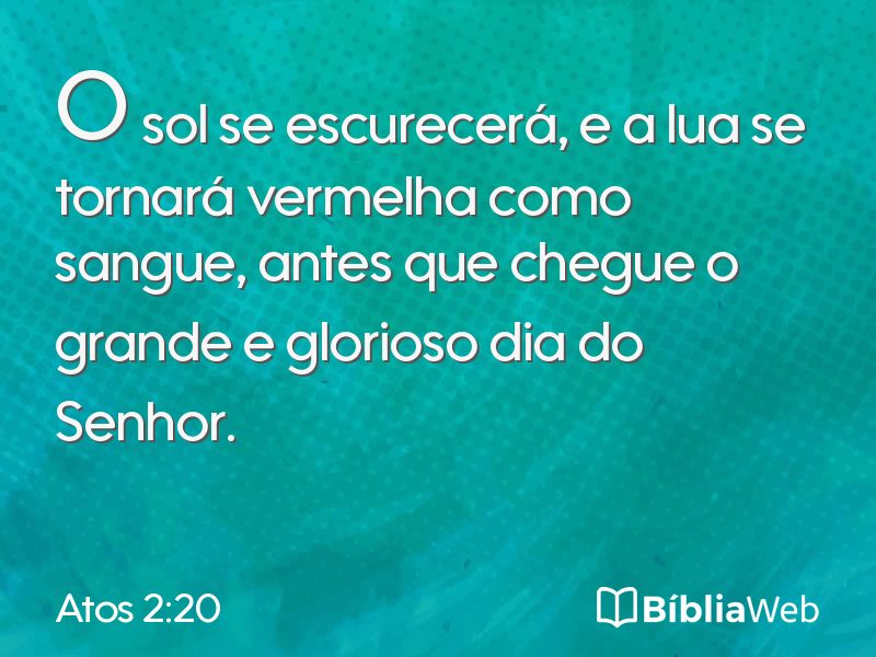 Atos 2:20 em imagem para compartilhar