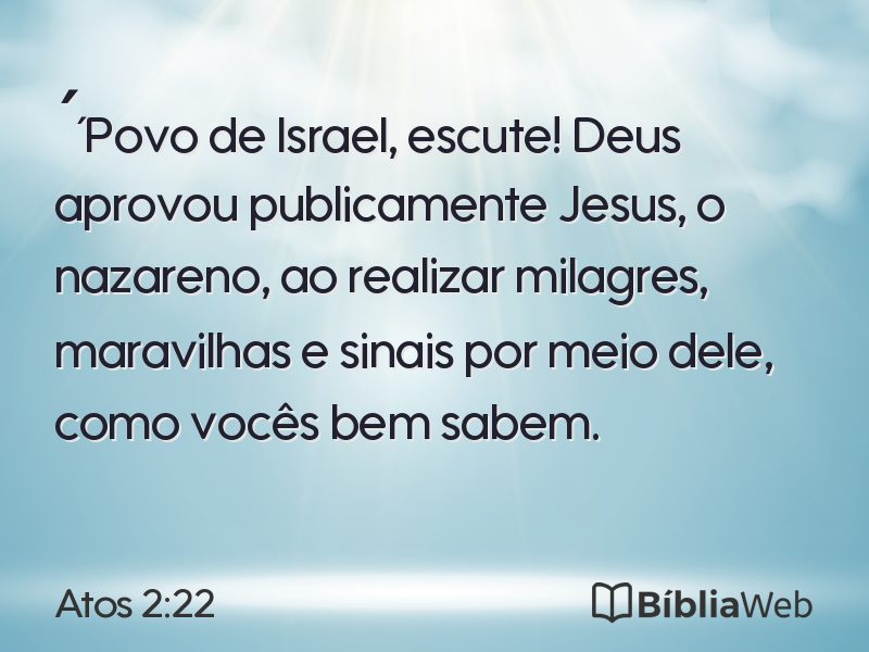 Atos 2:22 em imagem para compartilhar