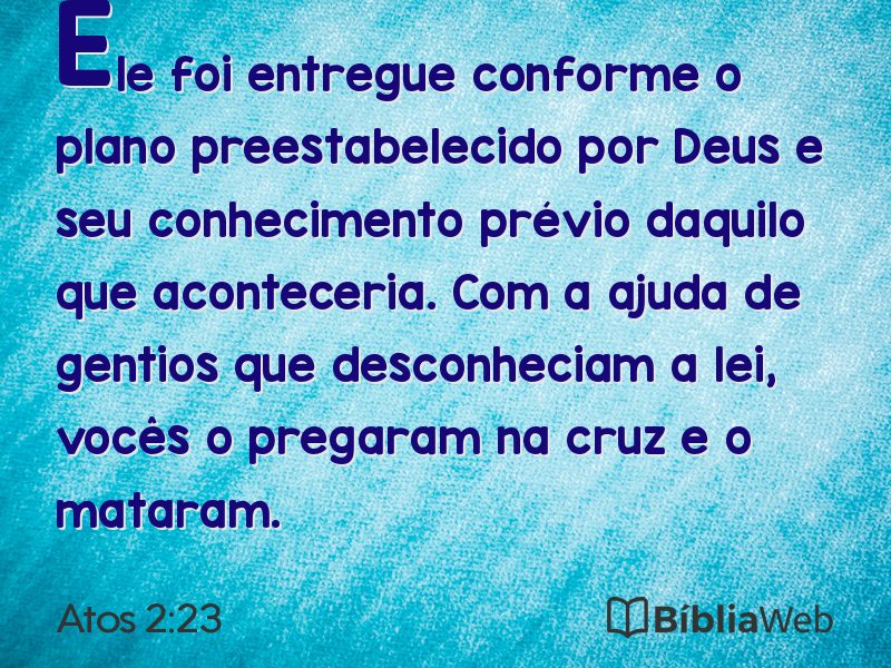Atos 2:23 em imagem para compartilhar