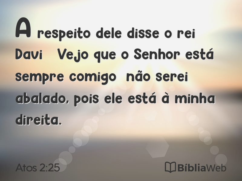 Atos 2:25 em imagem para compartilhar