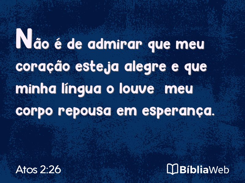 Atos 2:26 em imagem para compartilhar