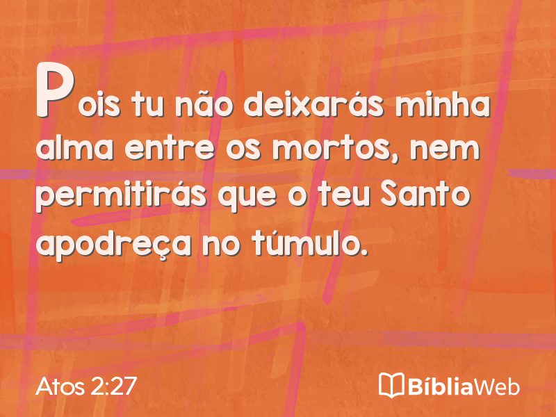 Atos 2:27 em imagem para compartilhar