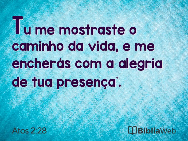 Atos 2:28 em imagem para compartilhar