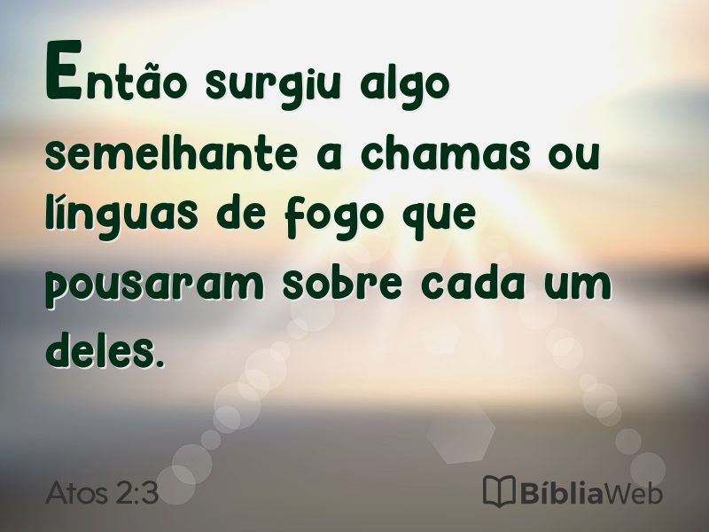 Atos 2:3 em imagem para compartilhar