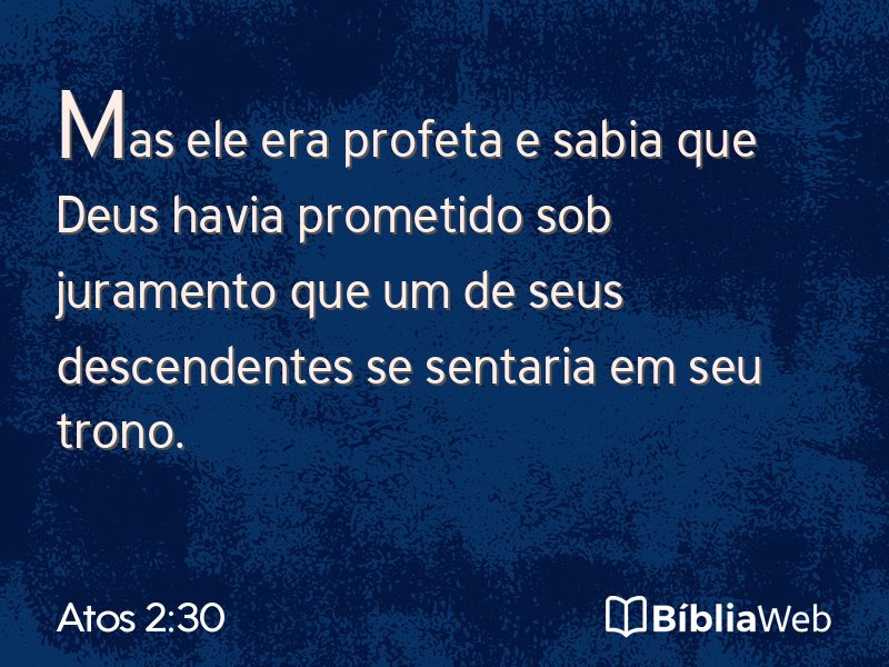 Atos 2:30 em imagem para compartilhar
