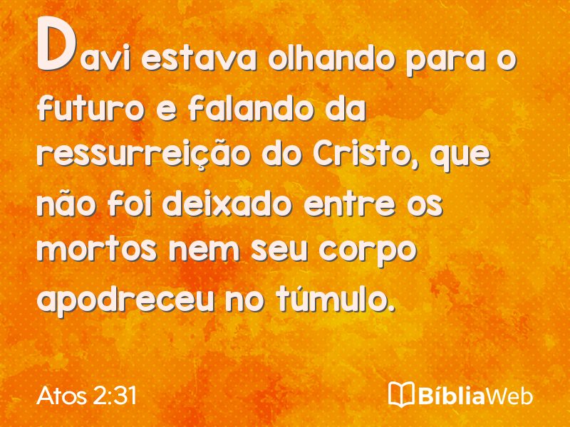 Atos 2:31 em imagem para compartilhar