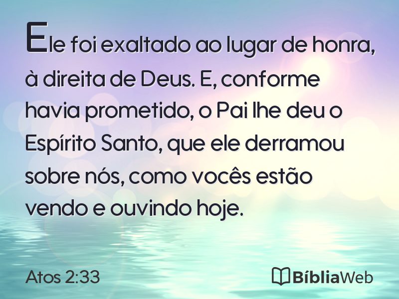 Atos 2:33 em imagem para compartilhar