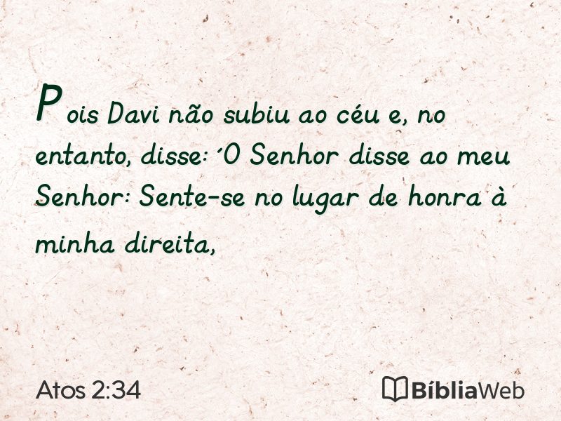 Atos 2:34 em imagem para compartilhar