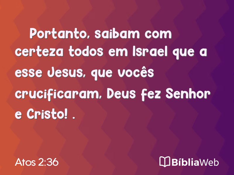 Atos 2:36 em imagem para compartilhar
