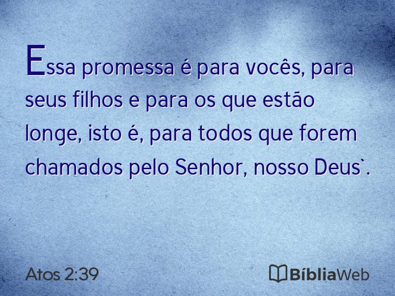 Atos 2:39 em imagem para compartilhar