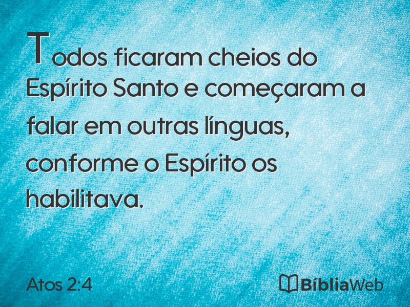 Atos 2:4 em imagem para compartilhar