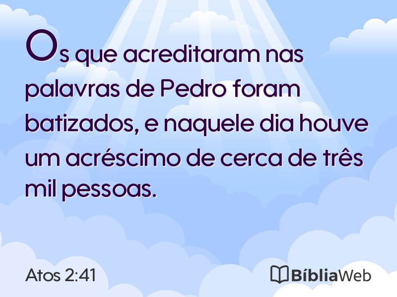 Atos 2:41 em imagem para compartilhar