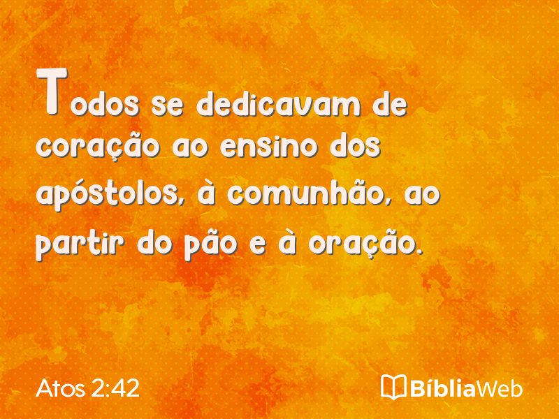 Atos 2:42 em imagem para compartilhar