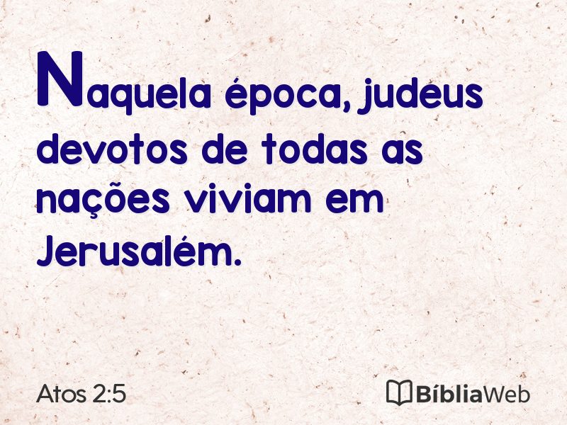 Atos 2:5 em imagem para compartilhar