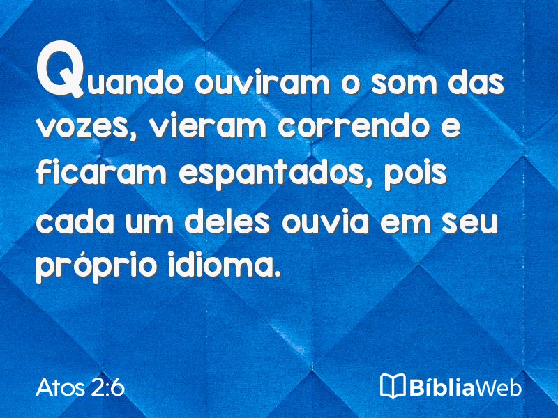 Atos 2:6 em imagem para compartilhar
