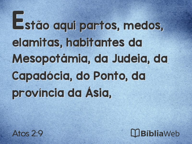 Atos 2:9 em imagem para compartilhar