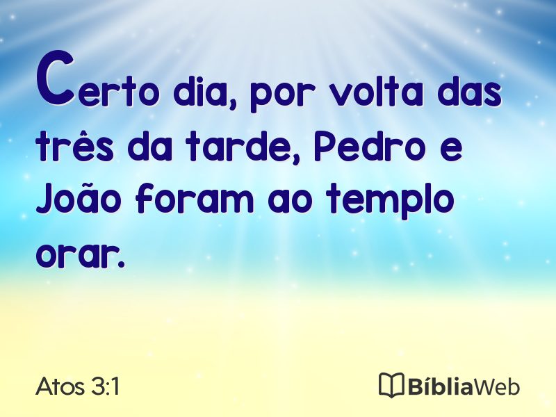Atos 3:1 em imagem para compartilhar