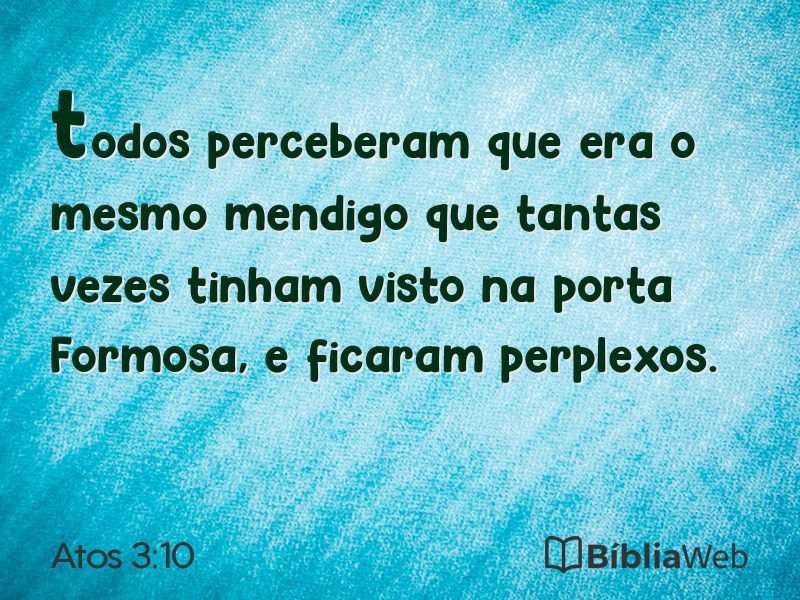 Atos 3:10 em imagem para compartilhar