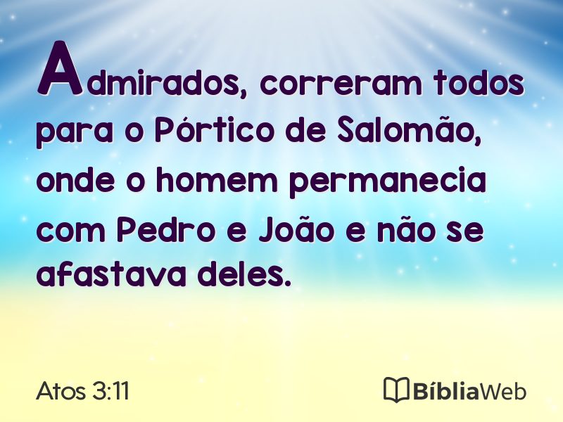Atos 3:11 em imagem para compartilhar