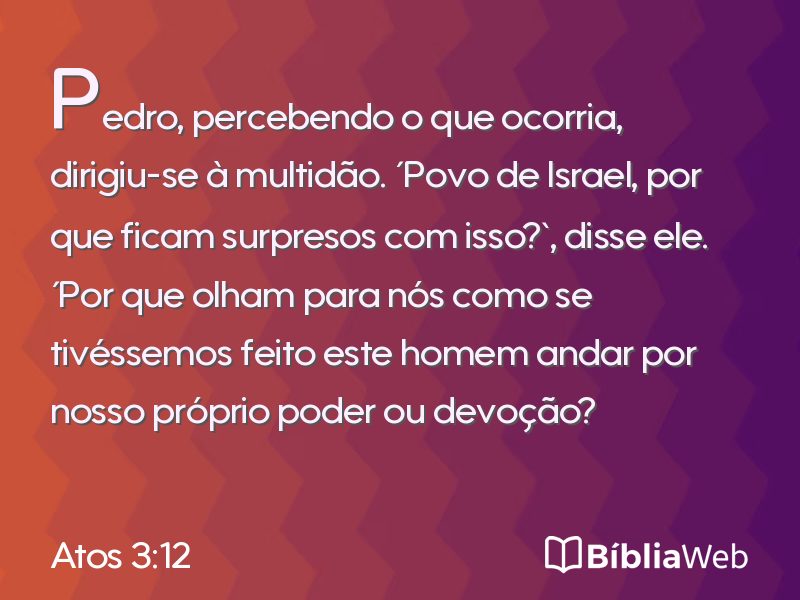 Atos 3:12 em imagem para compartilhar