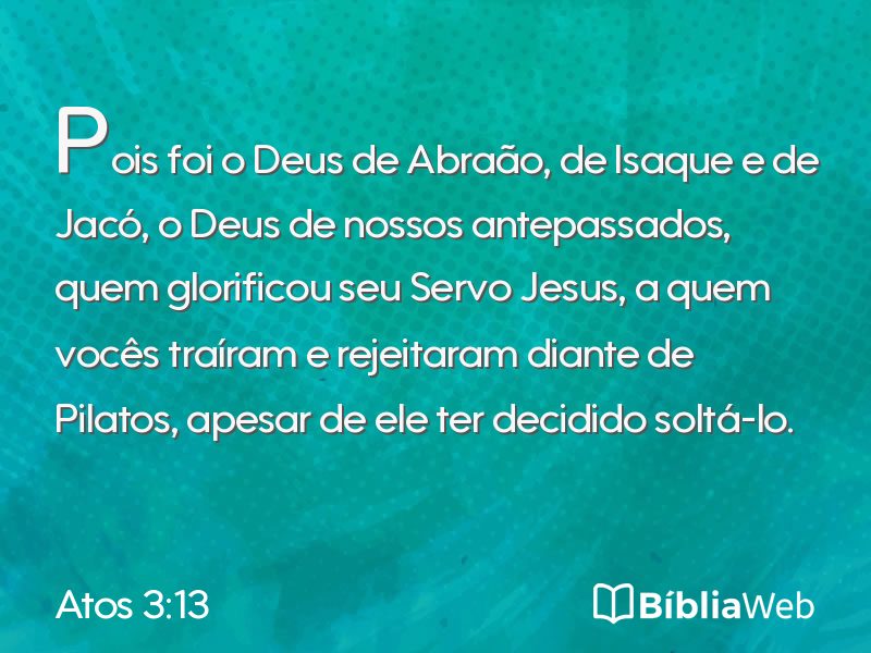 Atos 3:13 em imagem para compartilhar