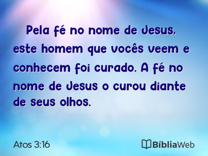 Atos 3:16 em imagem para compartilhar