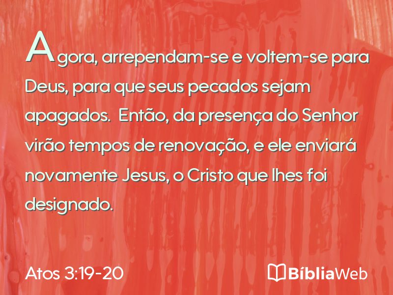 Atos 3:19-20 em imagem para compartilhar