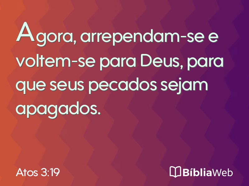 Atos 3:19 em imagem para compartilhar