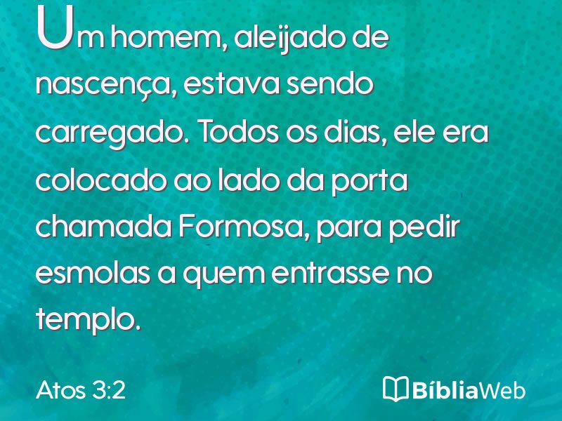 Atos 3:2 em imagem para compartilhar