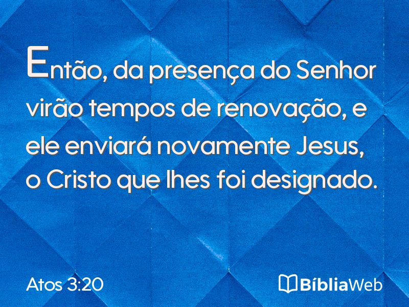 Atos 3:20 em imagem para compartilhar