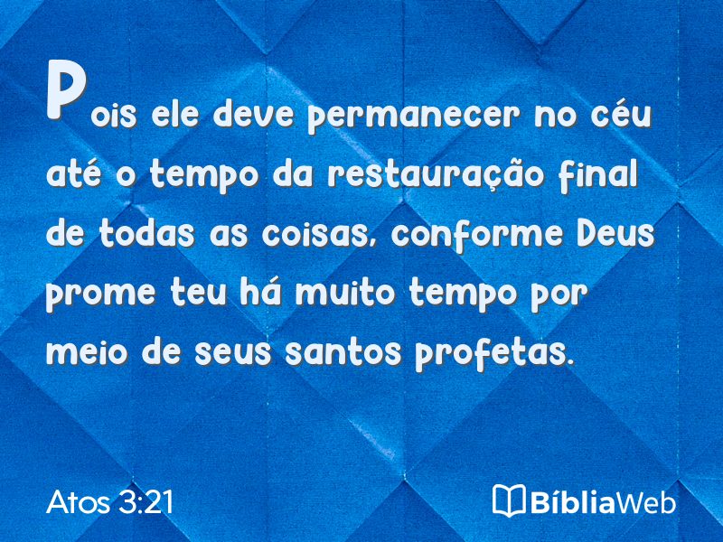 Atos 3:21 em imagem para compartilhar