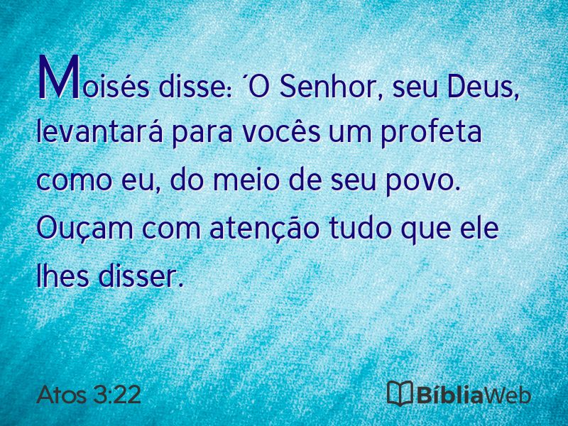 Atos 3:22 em imagem para compartilhar