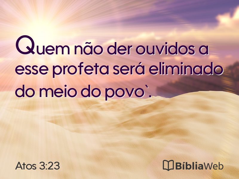 Atos 3:23 em imagem para compartilhar