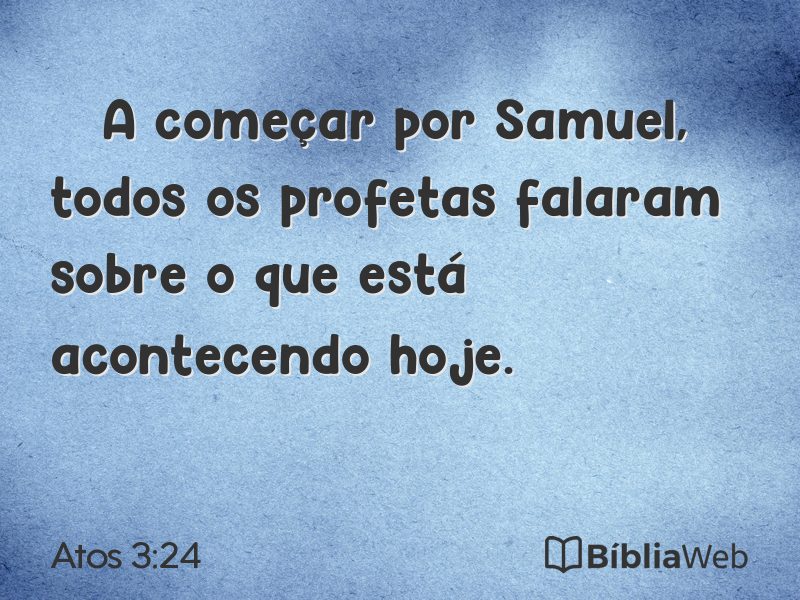 Atos 3:24 em imagem para compartilhar