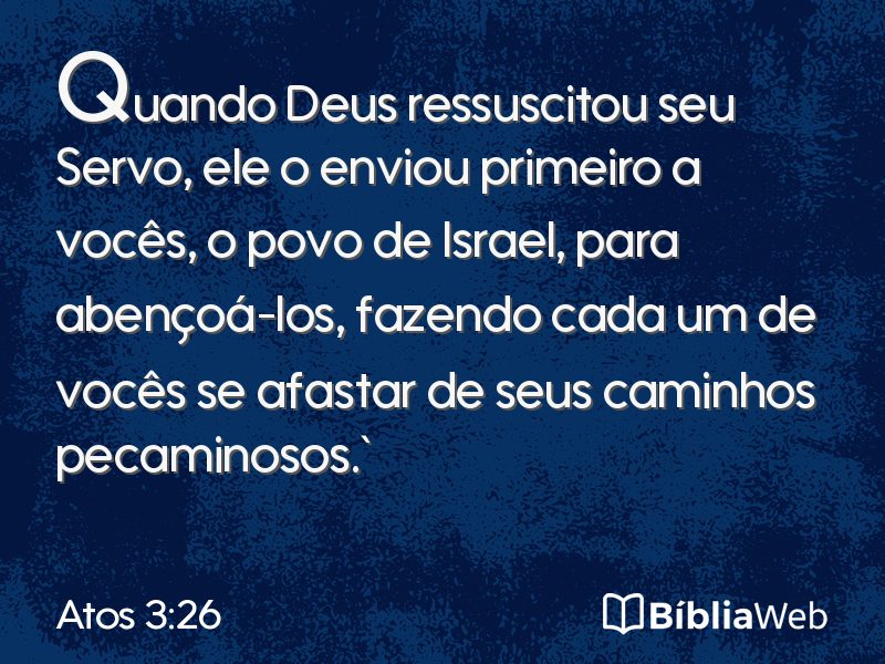 Atos 3:26 em imagem para compartilhar