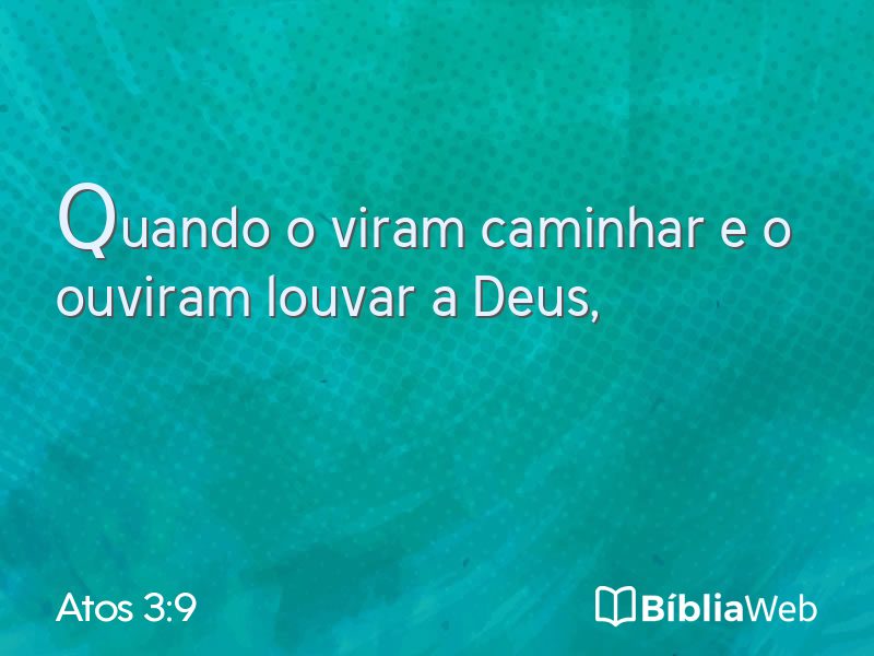 Atos 3:9 em imagem para compartilhar