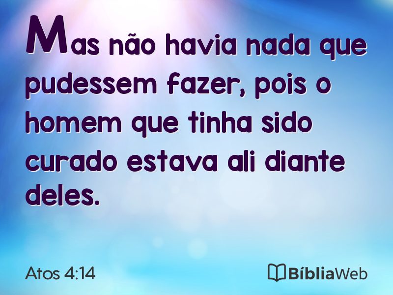 Atos 4:14 em imagem para compartilhar