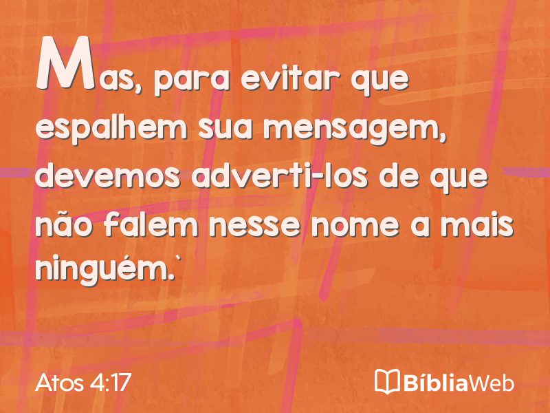 Atos 4:17 em imagem para compartilhar
