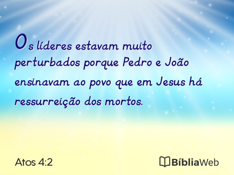 Atos 4:2 em imagem para compartilhar