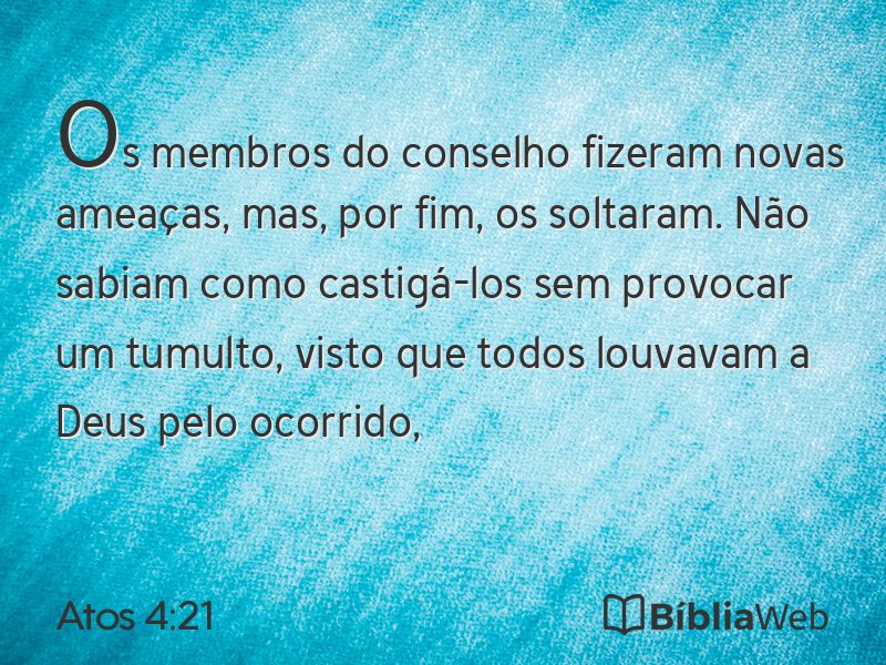 Atos 4:21 em imagem para compartilhar